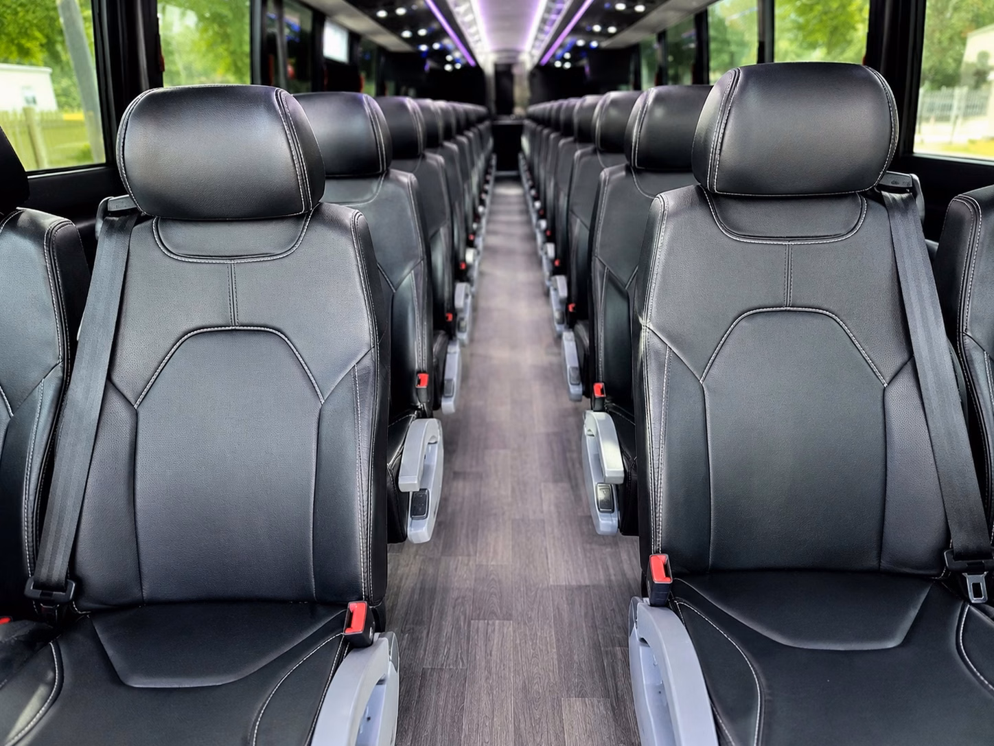 56 passenger charter bus interior